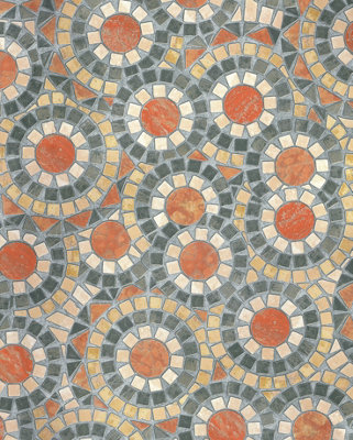 D-C-Fix Moroccan Mosaic Tile Brown Self Adhesive Vinyl Sticky Back Plastic 1M X 45Cm