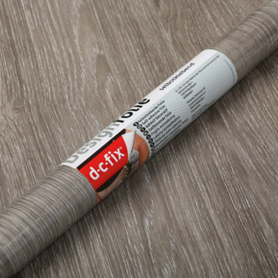 D-C-Fix Sheffield Oak Grey Wood (5582) Sticky Back Furniture Wrap (L)5M (W)90Cm from B&Q