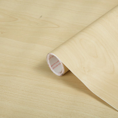 D-C-Fix Wood Maple Woodgrain Sticky Back Plastic Vinyl Self Adhesive Alkor 1M X 45Cm from B&Q