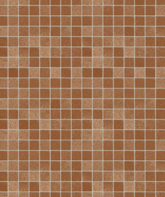 D-C-Fix Brown Mosaic Tile Tiles Sticky Back Plastic Self Adhesive Vinyl Film 1M X 45Cm