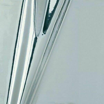 D-C-Fix Silver High Gloss Chrome Self Adhesive Sticky Back Plastic Vinyl Alkor 1M X 45Cm from B&Q