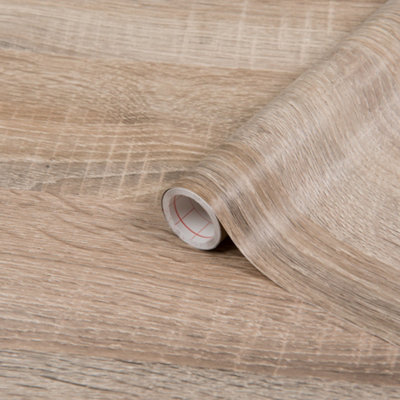 B&Q -  Sonoma Matt Light Oak Wood Effect Self-Adhesive Film (L)2M (W)450mm