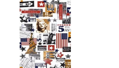 D-C-Fix Alkor Sticky Back Plastic Self Adhesive Vinyl Film New York 45Cm X 2M 380-0060