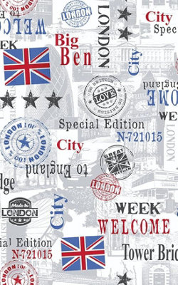D-C-Fix Alkor Sticky Back Plastic (Self Adhesive Vinyl Film) London 45Cm X 2M 380-0061
