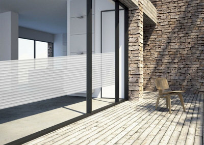 D-C-Fix Frosted Lines Privacy Glass Frosted Window Sticky Back Plastic Self Adhesive 2M X 45Cm from B&Q