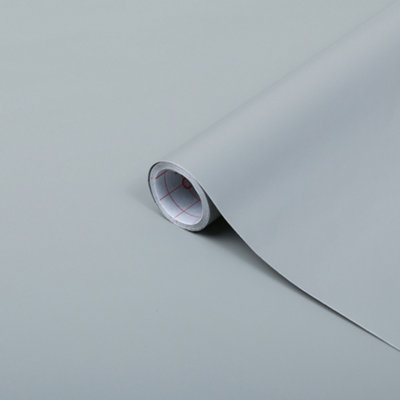 B&Q -  Plain Matt Grey Self-Adhesive Film (L)2M (W)450mm