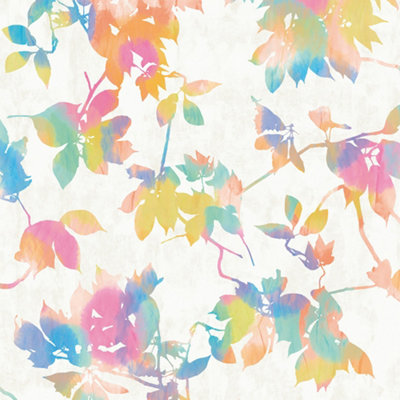 D-C-Fix Velvet Embossed Floral Tropic (0102) Sticky Backed Vinyl (L)120Cm (W)45Cm