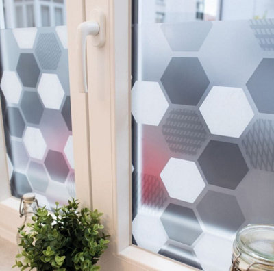 D-C-Fix Alkor Frosted Patterned Preimum Window Static Cling Film Vinyl 1M X 45Cm from B&Q
