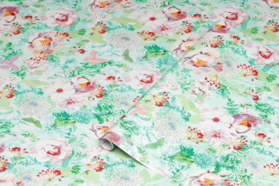 D-C-Fix Butterfly Flowers Sticky Back Plastic Self Adhesive Vinyl Film 1.5M X 45Cm