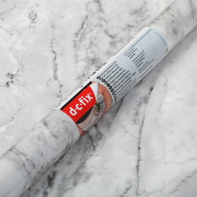 D-C-Fix Grey Romeo Marble (5605) Sticky Back Furniture Wrap (L)5M (W)90Cm