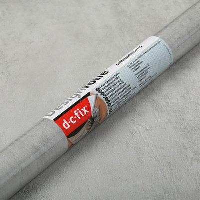 D-C-Fix Textured Grey Concrete Marble Self-Adhesive Furniture Wrap (L)15M (W)675mm