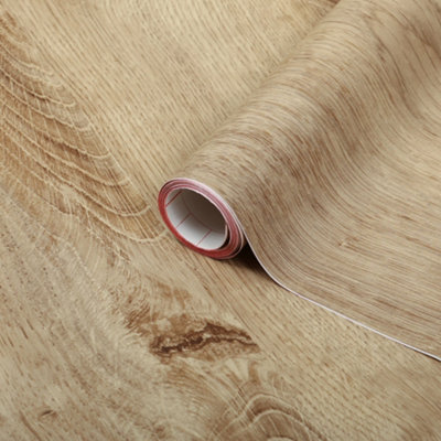 D-C-Fix Ribbeck Oak Mid Sheen Wood Effect Vinyl Self-Adhesive Film (L)2M (W)675mm
