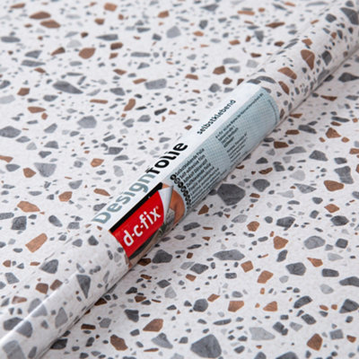 D-C-Fix Terrazzo Mosaic Stone Marble Self-Adhesive Furniture Wrap (L)15M (W)675mm