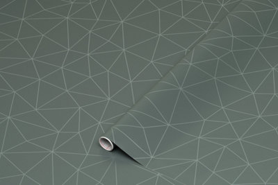 D-C-Fix Tico Silver Geometric Self Adhesive Sticky Back Plastic Vinyl 1M X 45Cm