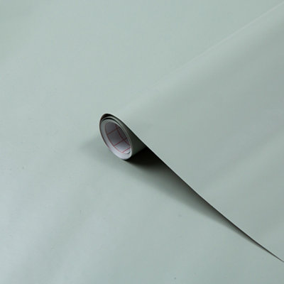 B&Q -  Matt Sage Green Vinyl Self-Adhesive Film (L)2M (W)450mm