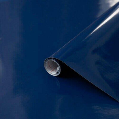 D-C-Fix Glossy Navy Blue Sticky Back Plastic Self Adhesive Vinyl 1M X 45Cm from B&Q