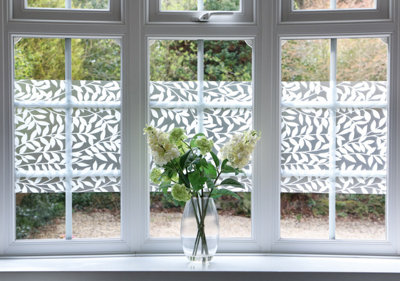 D-C-Fix Leaves Frosted Glass Efect Self Adhesive Static Cling Film Premium 1M X 67.5Cm from B&Q