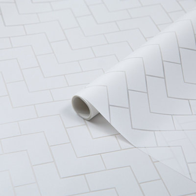 D-C-Fix Herringbone Window Film, (L)1.5M (W)0.45M White