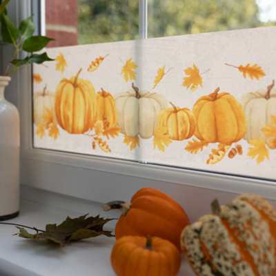 D-C-Fix Pumpkins 20Cm X 1.5M Premium Static Cling Vinyl Window Film For Privacy And Décor