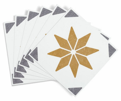 D-C-FixSelf Adhesive Wall Tile Alia Gold15Cm X 15Cm / Pack Of 6 from B&Q