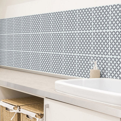 B&Q -  Amira Grey & White Self-Adhesive Tile0.14M²
