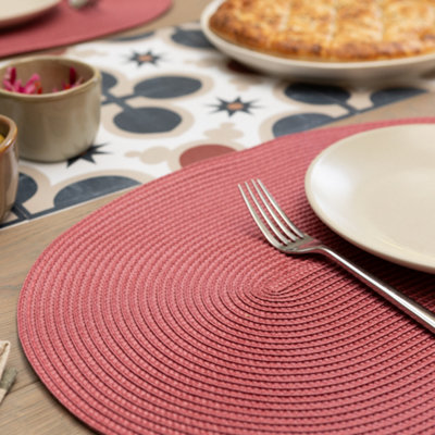 D-C-Fix Mineral Red 44 X 29Cm Oval Weave Placemats Set Of 4 from B&Q