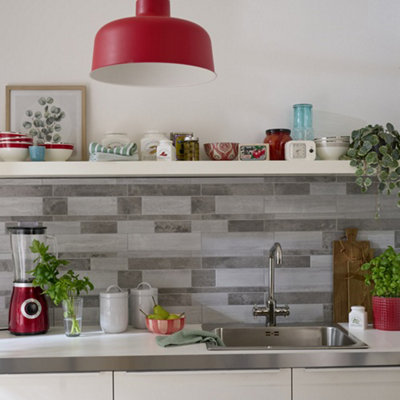 D-C-Fix Stone Mosaic Premium Self Adhesive Composite Wall Tile 30.5Cm (W) 30.5Cm (H) 0.3Cm (D) from B&Q
