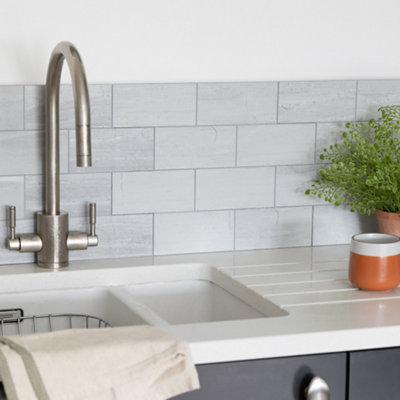 D-C-Fix Concrete Premium Self Adhesive Composite Wall Tile 30.5Cm (W) 30.5Cm (H) 0.3Cm (D) from B&Q