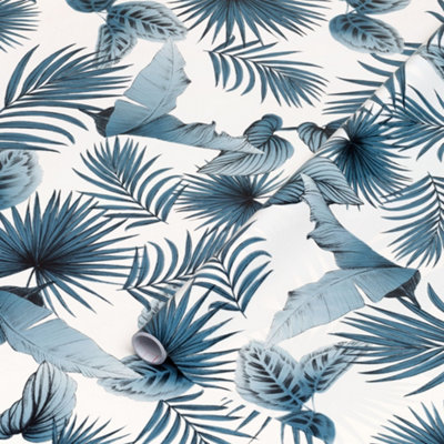 D-C-Fix Botanicals Mid Sheen Navy Blue & White Self-Adhesive Film (L)2M (W)450mm