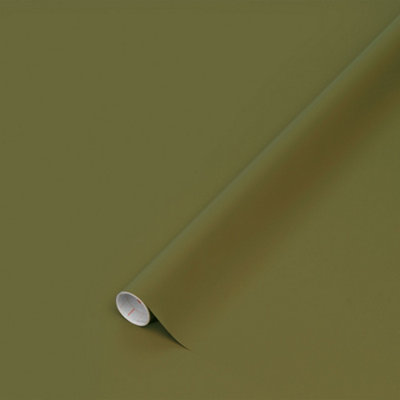 D-C-Fix Matt Olive Green Self-Adhesive Film (L)2M (W)450mm