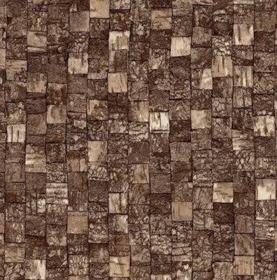 2M X 45Cm Aragon Bark Brown Self Adhesive Sticky Back Plastic Vinyl Fablon D-C-Fix