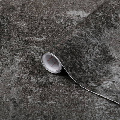 D-C-Fix Modern Black Avellino Concrete Vinyl Worktop Wrap Sticky Back Plastic Fablon 2.1M X 90Cm from B&Q