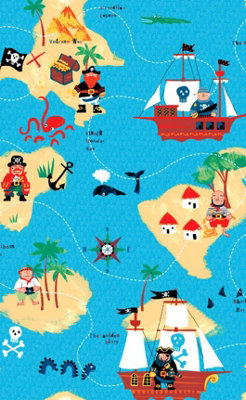 D-C-Fix 1M X 45Cm Childrens Playroom Pirate Jack Vinyl Dcfix Sticky Back Plastic Fablon