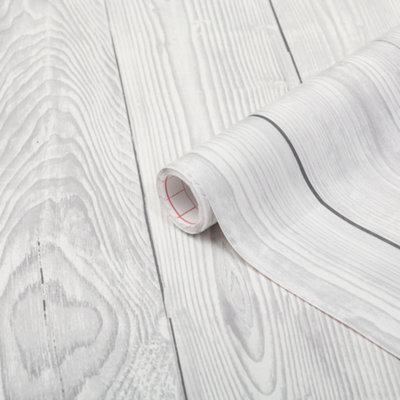 D-C-Fix Shabby White Wood Woodgrain Sticky Back Plastic Self Adhesive Vinyl 2.1M X 90Cm from B&Q