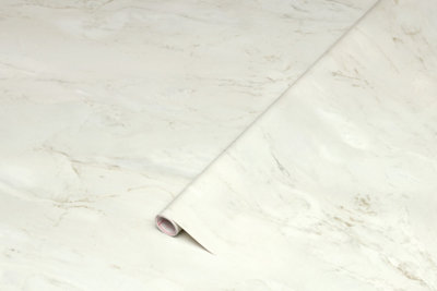 D-C-Fix Romeo Matt White Marble Sticky Back Plastic Worktop Self Adhesive Wrap 1M X 67.5Cm from B&Q