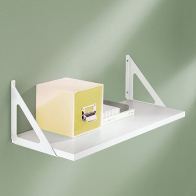 RB UK Shelf Depot White Shelf Kit With Hanging Brackets (L)800mm (D)250mm