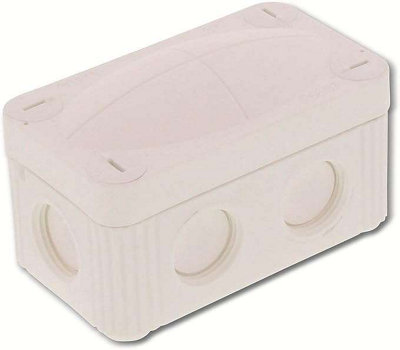 Generic Wiska Adaptable Junction Box Enclosure White Ip66/67 85mm X 49mm X 51mm Empty from B&Q