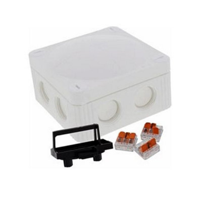 Wiska Combi 308 Pvc Adaptable Box With Wagos White Ip66 from B&Q