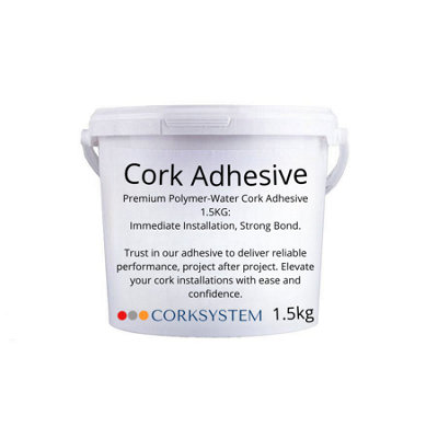 Corksystem Professional Polymer-Water Adhesive - Cork Wall Tiles - 1.5Kg - 3M2 (32.29Sqft)