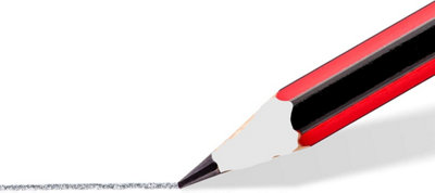 Staedtler Black/Red 110-5B Wooden Pencil - Wooden Pencils (5B, Red) Pack Size 12 B&Q
