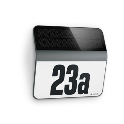 Steinel Xsolar Lh-N Anthracite Solar Outdoor House Number Twilight Sensor Dusk To Dawn Incl. Adhesive House Numbers from B&Q