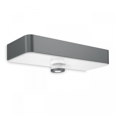 Steinel Xsolar Sol-O S Anthracite Solar Outdoor Wall Light Downlight Motion Sensor from B&Q