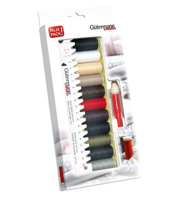 Groves Of Thames Tset S/a 11X100MThread Set: Sew-All: 11 X 100MRuler And Mini Seam-Fix: AssortedGutermann from B&Q