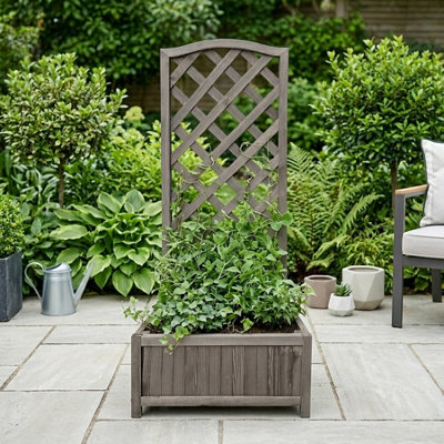  - Capri Lattice Wooden Planter Garden