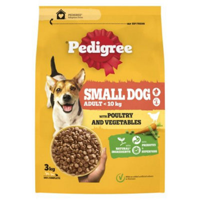 Pedigree Small Dog Complete Dry Poultry & Vegetables 3Kg from B&Q
