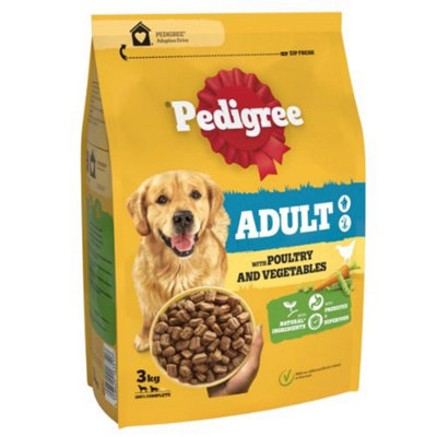 Pedigree Dog Complete Dry With Poultry And Vegetables 3Kg from B&Q