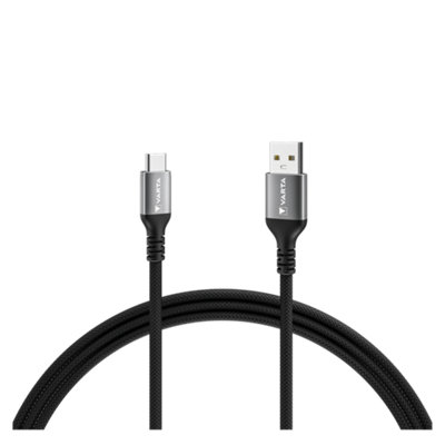 Varta Usb AUsb C Charging Cable2MBlack from B&Q