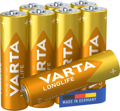 Varta Aa Alkaline Battery Pack Of 8Longlife