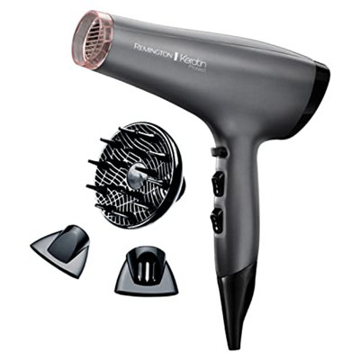 Remington Keratin Protect Hair Dryer (Infused With And Almond Oil For SmoothHealthy Looking PowerfulFastDiffuser2 from B&Q