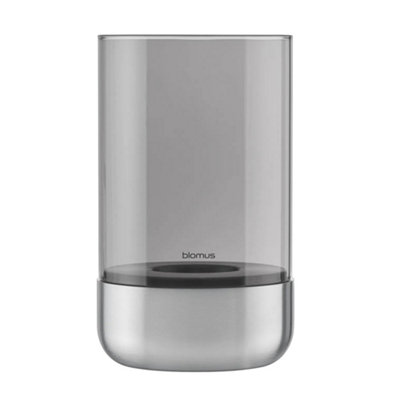 Blomus Calma Hurricane Lamp MStainless Steel Matt/glass Smoke from B&Q